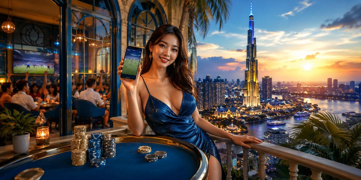 Người dùng tại TP. Hồ Chí Minh nghiên cứu kỹ trước khi chơi jackpot – uống cà phê và xem thông tin trên điện thoại