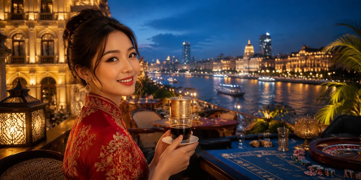 Người dùng tại Sài Gòn thưởng thức cà phê và trải nghiệm casino trực tuyến trên điện thoại